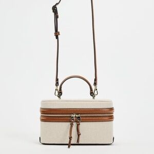 New Zara Rigid Canvas Bag